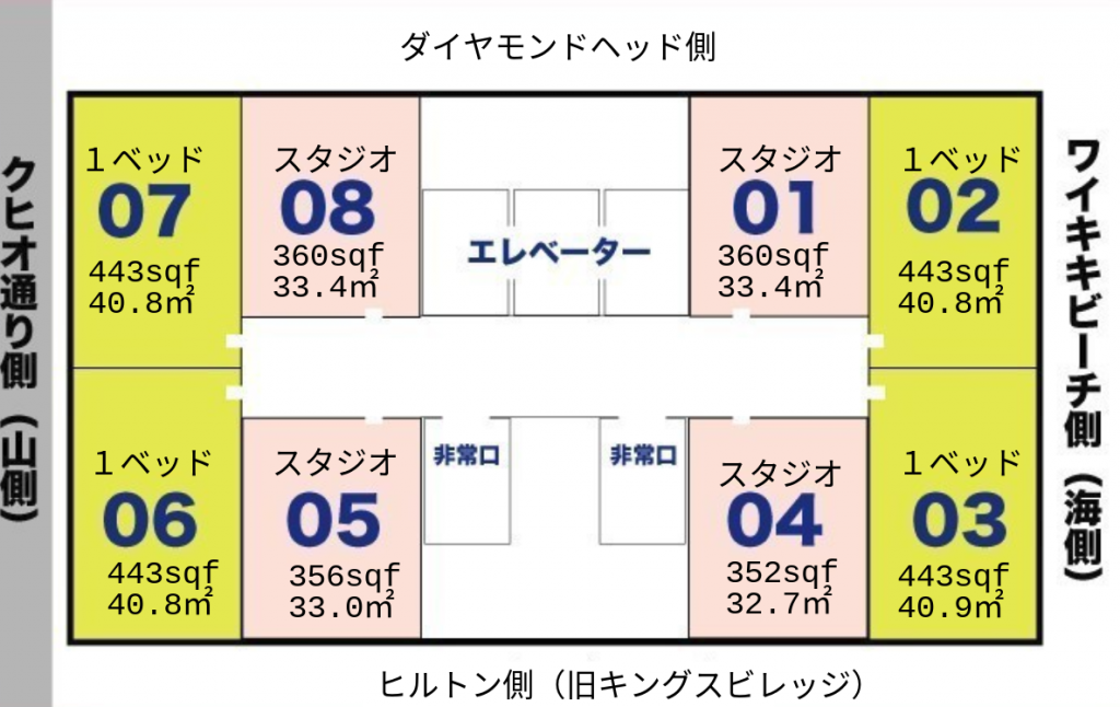 パシフィックモナークのフロアプラン