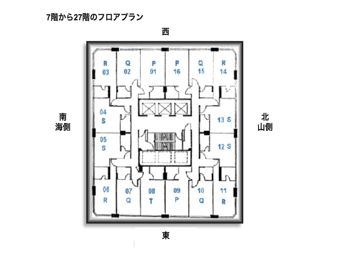 ハワイアンモナーク フロアプラン 2-27F